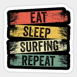 Eat Sleep Surfing Repeat Sticker